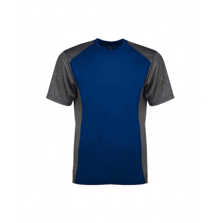 4158 Badger 4158 Line Embossed Colorblock T-Shirt 