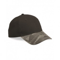 Outdoor Cap GHP100 Canvas Crown Cap with Weathered Camo Visor