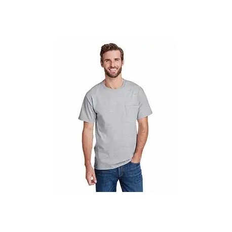 W110 Hanes W110 Adult Workwear Pocket T-Shirt LIGHT STEEL