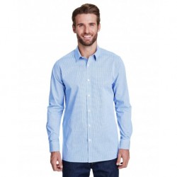 Artisan Collection by Reprime RP220 Men's Microcheck Gingham Long-Sleeve Cotton Shirt